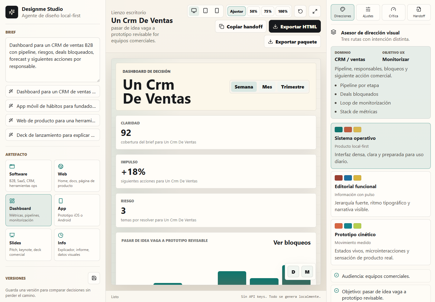 Vista de Designme